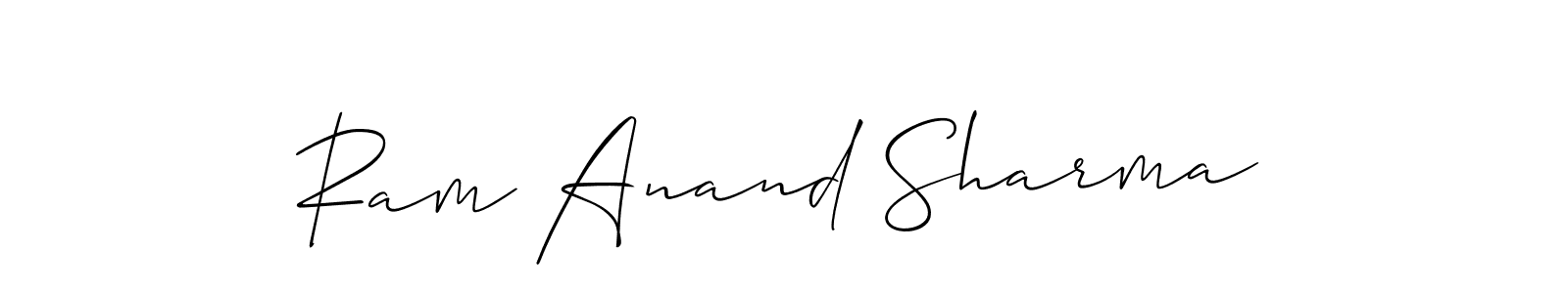 if you are searching for the best signature style for your name Ram Anand Sharma. so please give up your signature search. here we have designed multiple signature styles  using Allison_Script. Ram Anand Sharma signature style 2 images and pictures png