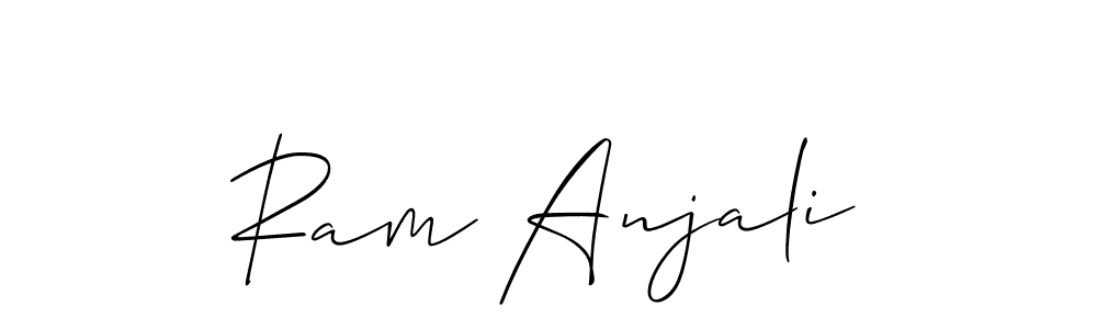 The best way (Allison_Script) to make a short signature is to pick only two or three words in your name. The name Ram Anjali include a total of six letters. For converting this name. Ram Anjali signature style 2 images and pictures png