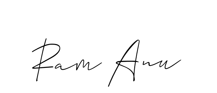 How to make Ram Anu signature? Allison_Script is a professional autograph style. Create handwritten signature for Ram Anu name. Ram Anu signature style 2 images and pictures png