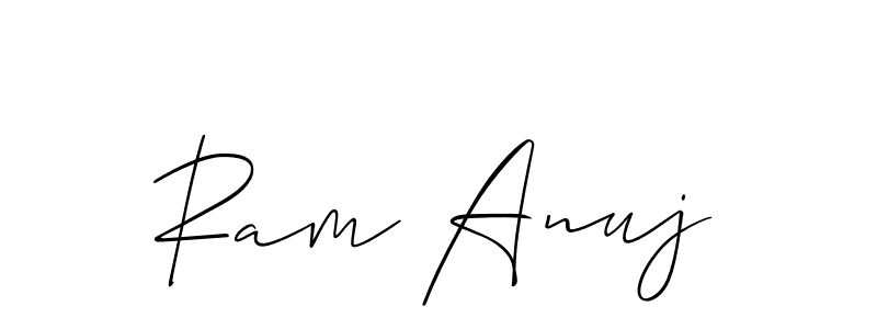 if you are searching for the best signature style for your name Ram Anuj. so please give up your signature search. here we have designed multiple signature styles  using Allison_Script. Ram Anuj signature style 2 images and pictures png
