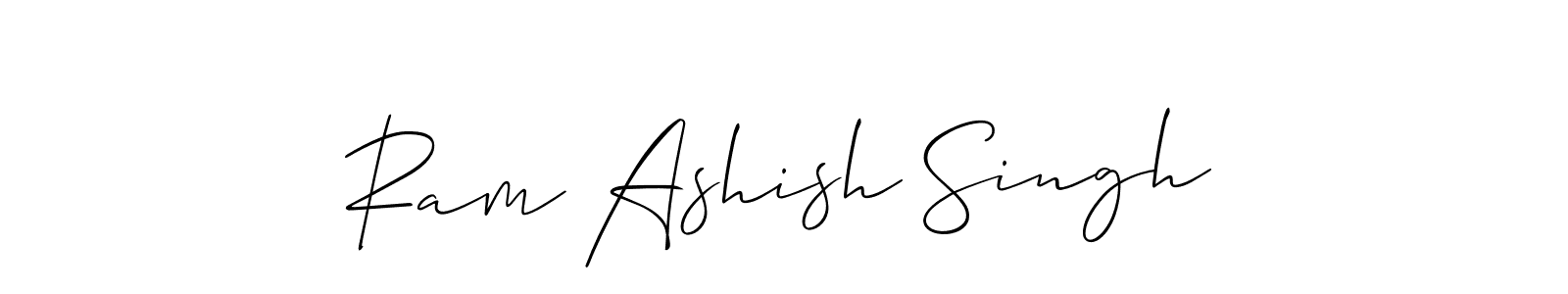 This is the best signature style for the Ram Ashish Singh name. Also you like these signature font (Allison_Script). Mix name signature. Ram Ashish Singh signature style 2 images and pictures png