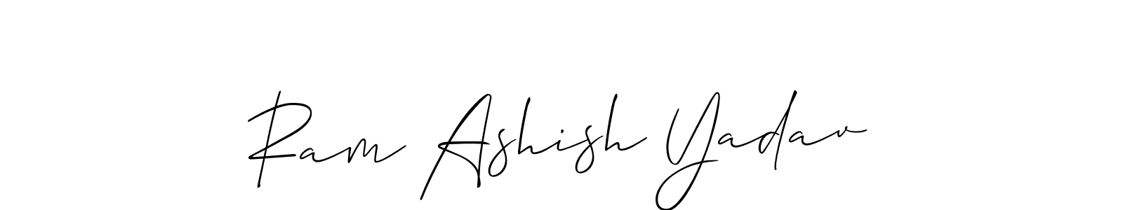 Make a short Ram Ashish Yadav signature style. Manage your documents anywhere anytime using Allison_Script. Create and add eSignatures, submit forms, share and send files easily. Ram Ashish Yadav signature style 2 images and pictures png