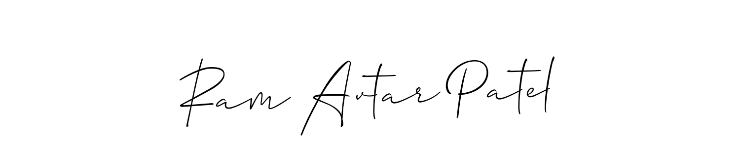 How to make Ram Avtar Patel name signature. Use Allison_Script style for creating short signs online. This is the latest handwritten sign. Ram Avtar Patel signature style 2 images and pictures png