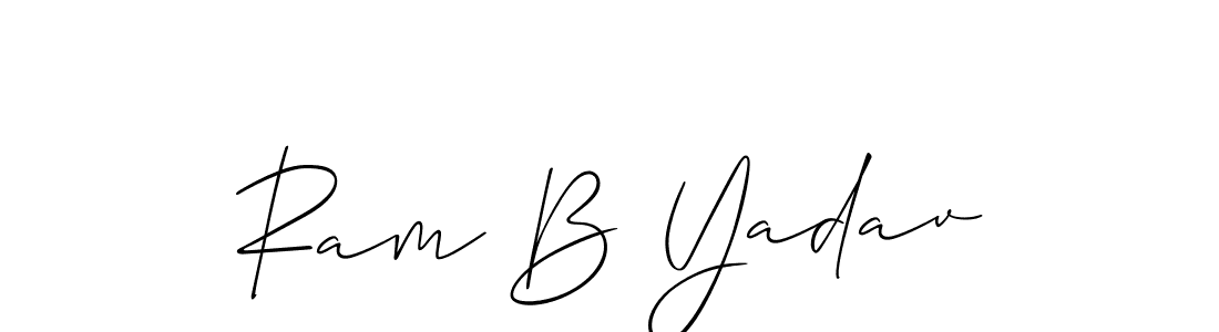 Use a signature maker to create a handwritten signature online. With this signature software, you can design (Allison_Script) your own signature for name Ram B Yadav. Ram B Yadav signature style 2 images and pictures png
