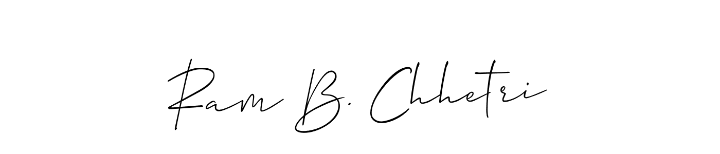 Ram B. Chhetri stylish signature style. Best Handwritten Sign (Allison_Script) for my name. Handwritten Signature Collection Ideas for my name Ram B. Chhetri. Ram B. Chhetri signature style 2 images and pictures png