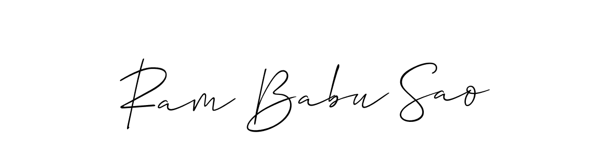 Also we have Ram Babu Sao name is the best signature style. Create professional handwritten signature collection using Allison_Script autograph style. Ram Babu Sao signature style 2 images and pictures png
