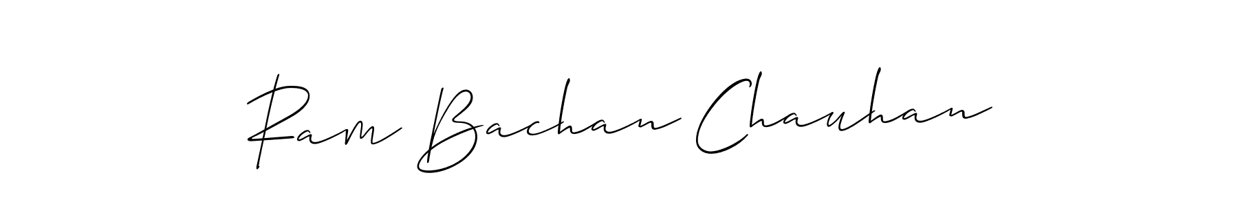 How to make Ram Bachan Chauhan name signature. Use Allison_Script style for creating short signs online. This is the latest handwritten sign. Ram Bachan Chauhan signature style 2 images and pictures png