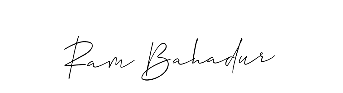 The best way (Allison_Script) to make a short signature is to pick only two or three words in your name. The name Ram Bahadur include a total of six letters. For converting this name. Ram Bahadur signature style 2 images and pictures png