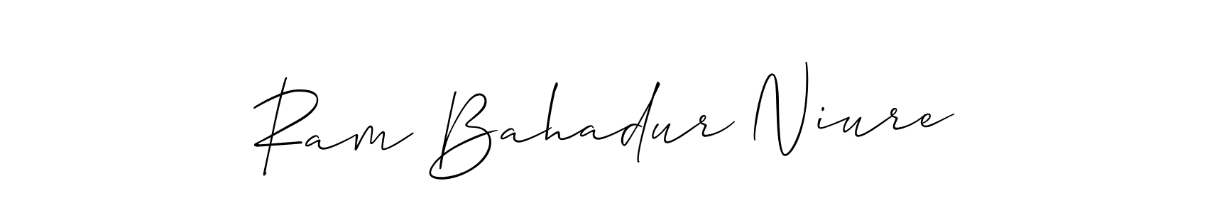 Ram Bahadur Niure stylish signature style. Best Handwritten Sign (Allison_Script) for my name. Handwritten Signature Collection Ideas for my name Ram Bahadur Niure. Ram Bahadur Niure signature style 2 images and pictures png
