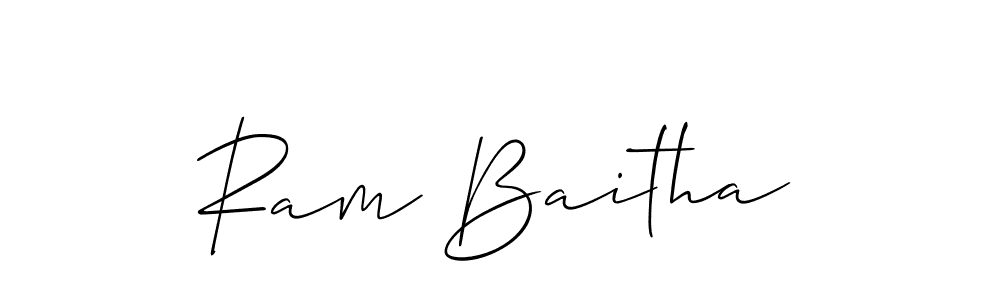 Best and Professional Signature Style for Ram Baitha. Allison_Script Best Signature Style Collection. Ram Baitha signature style 2 images and pictures png
