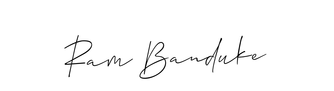 Allison_Script is a professional signature style that is perfect for those who want to add a touch of class to their signature. It is also a great choice for those who want to make their signature more unique. Get Ram Banduke name to fancy signature for free. Ram Banduke signature style 2 images and pictures png