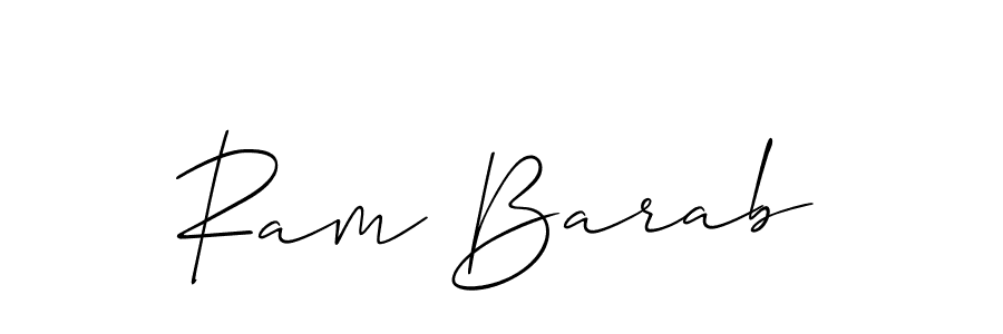 Use a signature maker to create a handwritten signature online. With this signature software, you can design (Allison_Script) your own signature for name Ram Barab. Ram Barab signature style 2 images and pictures png