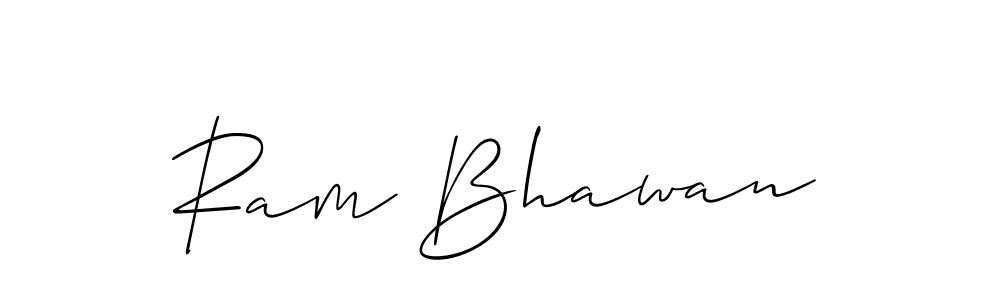 Allison_Script is a professional signature style that is perfect for those who want to add a touch of class to their signature. It is also a great choice for those who want to make their signature more unique. Get Ram Bhawan name to fancy signature for free. Ram Bhawan signature style 2 images and pictures png