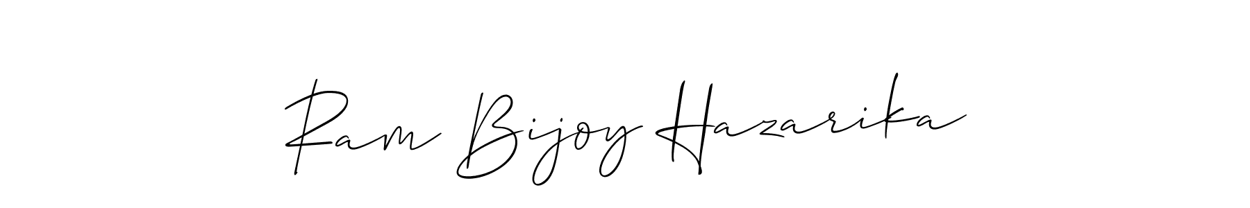 Design your own signature with our free online signature maker. With this signature software, you can create a handwritten (Allison_Script) signature for name Ram Bijoy Hazarika. Ram Bijoy Hazarika signature style 2 images and pictures png