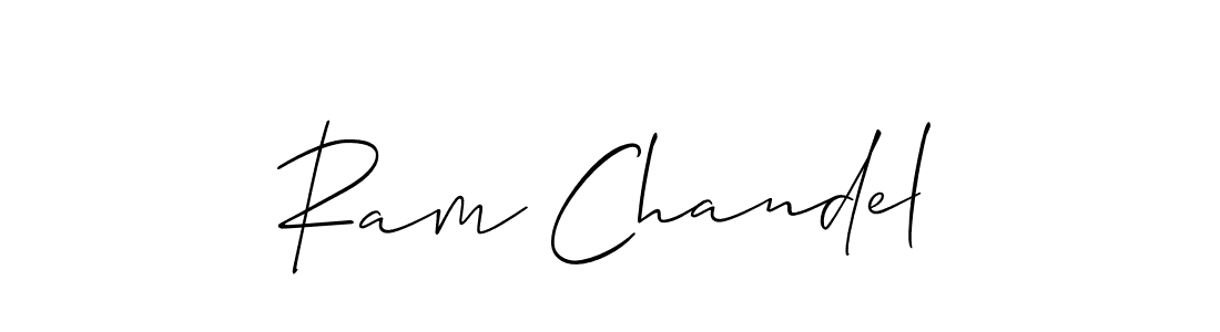 if you are searching for the best signature style for your name Ram Chandel. so please give up your signature search. here we have designed multiple signature styles  using Allison_Script. Ram Chandel signature style 2 images and pictures png