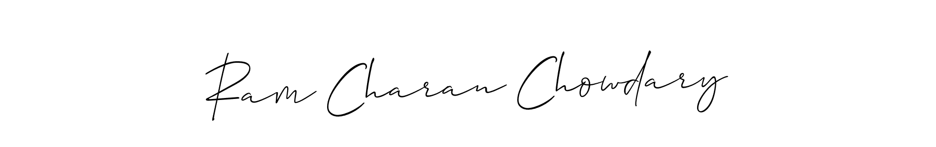 Make a beautiful signature design for name Ram Charan Chowdary. With this signature (Allison_Script) style, you can create a handwritten signature for free. Ram Charan Chowdary signature style 2 images and pictures png