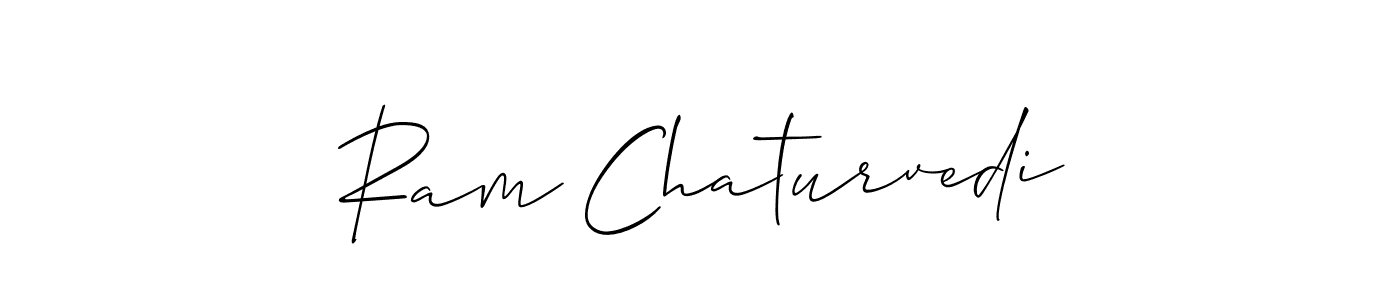 Make a beautiful signature design for name Ram Chaturvedi. With this signature (Allison_Script) style, you can create a handwritten signature for free. Ram Chaturvedi signature style 2 images and pictures png