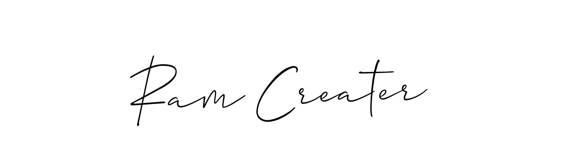 Also You can easily find your signature by using the search form. We will create Ram Creater name handwritten signature images for you free of cost using Allison_Script sign style. Ram Creater signature style 2 images and pictures png