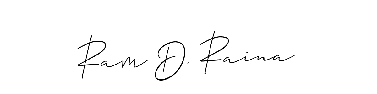 Similarly Allison_Script is the best handwritten signature design. Signature creator online .You can use it as an online autograph creator for name Ram D. Raina. Ram D. Raina signature style 2 images and pictures png