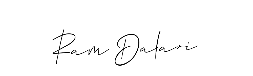 if you are searching for the best signature style for your name Ram Dalavi. so please give up your signature search. here we have designed multiple signature styles  using Allison_Script. Ram Dalavi signature style 2 images and pictures png