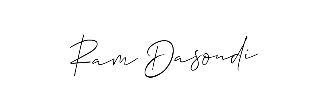 Make a beautiful signature design for name Ram Dasondi. With this signature (Allison_Script) style, you can create a handwritten signature for free. Ram Dasondi signature style 2 images and pictures png