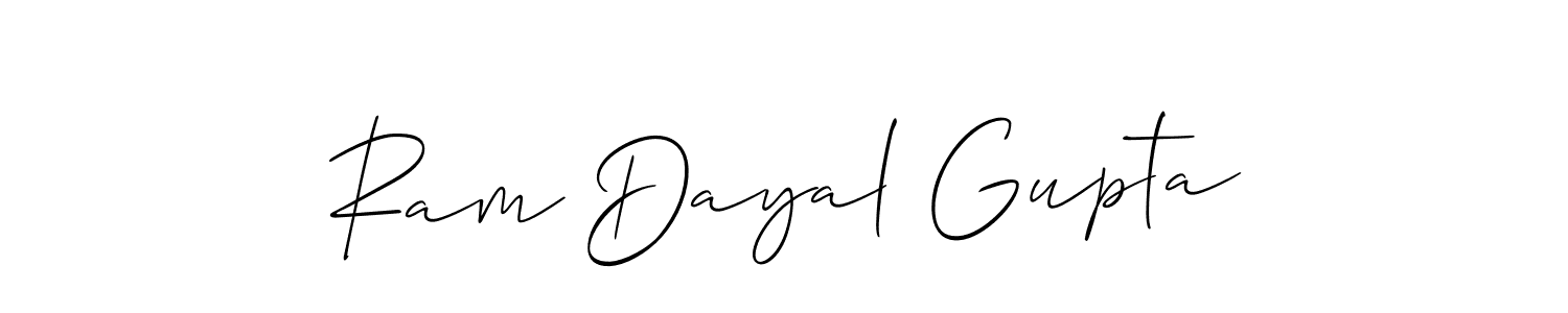 It looks lik you need a new signature style for name Ram Dayal Gupta. Design unique handwritten (Allison_Script) signature with our free signature maker in just a few clicks. Ram Dayal Gupta signature style 2 images and pictures png