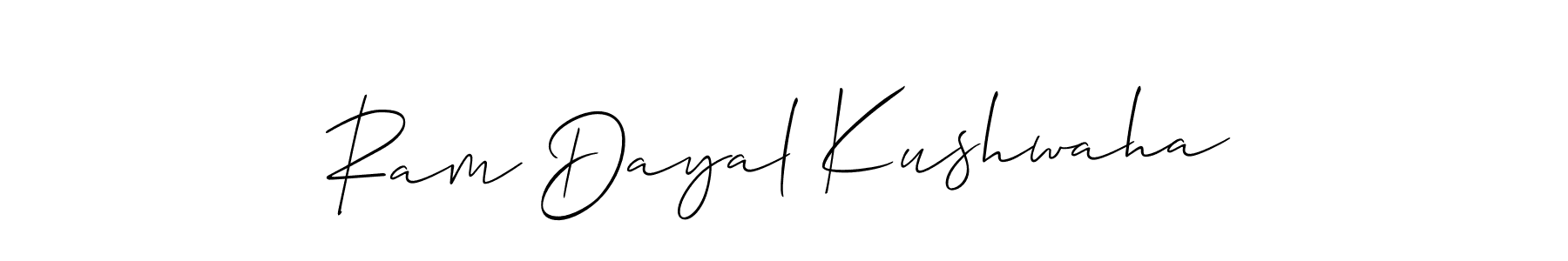 Create a beautiful signature design for name Ram Dayal Kushwaha. With this signature (Allison_Script) fonts, you can make a handwritten signature for free. Ram Dayal Kushwaha signature style 2 images and pictures png