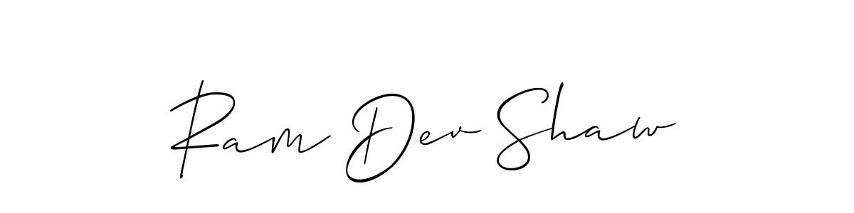 How to Draw Ram Dev Shaw signature style? Allison_Script is a latest design signature styles for name Ram Dev Shaw. Ram Dev Shaw signature style 2 images and pictures png