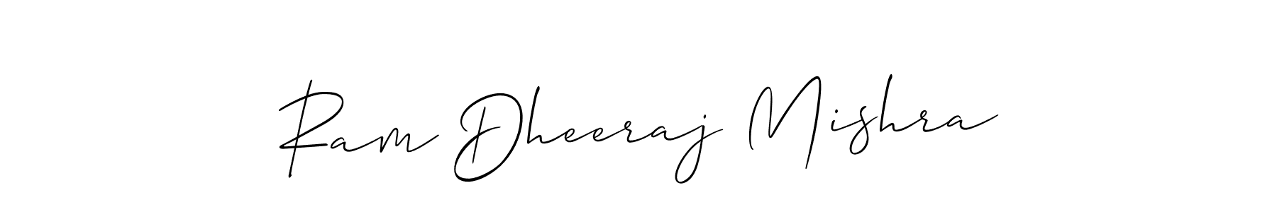 if you are searching for the best signature style for your name Ram Dheeraj Mishra. so please give up your signature search. here we have designed multiple signature styles  using Allison_Script. Ram Dheeraj Mishra signature style 2 images and pictures png