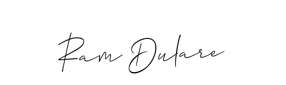 You should practise on your own different ways (Allison_Script) to write your name (Ram Dulare) in signature. don't let someone else do it for you. Ram Dulare signature style 2 images and pictures png