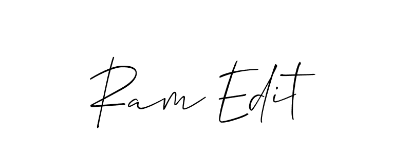 How to Draw Ram Edit signature style? Allison_Script is a latest design signature styles for name Ram Edit. Ram Edit signature style 2 images and pictures png