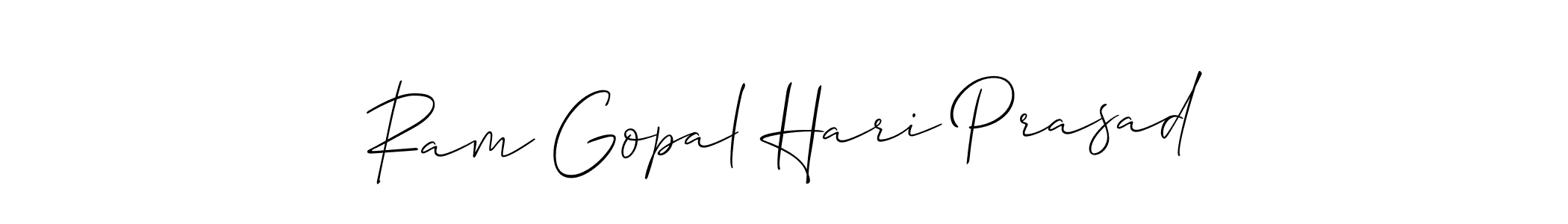 Allison_Script is a professional signature style that is perfect for those who want to add a touch of class to their signature. It is also a great choice for those who want to make their signature more unique. Get Ram Gopal Hari Prasad name to fancy signature for free. Ram Gopal Hari Prasad signature style 2 images and pictures png