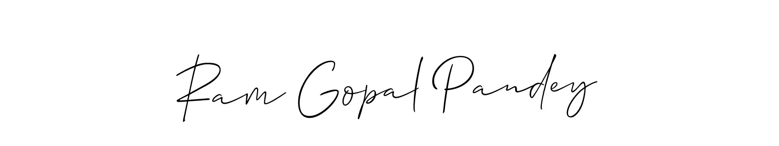 The best way (Allison_Script) to make a short signature is to pick only two or three words in your name. The name Ram Gopal Pandey include a total of six letters. For converting this name. Ram Gopal Pandey signature style 2 images and pictures png