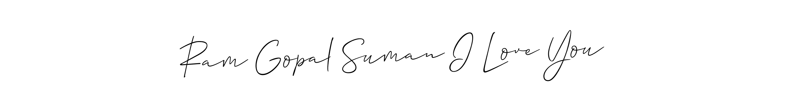 Check out images of Autograph of Ram Gopal Suman I Love You name. Actor Ram Gopal Suman I Love You Signature Style. Allison_Script is a professional sign style online. Ram Gopal Suman I Love You signature style 2 images and pictures png