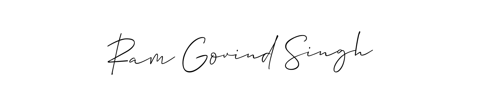 Create a beautiful signature design for name Ram Govind Singh. With this signature (Allison_Script) fonts, you can make a handwritten signature for free. Ram Govind Singh signature style 2 images and pictures png
