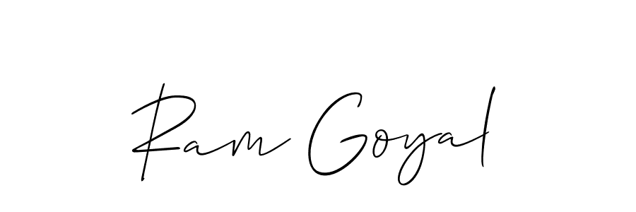 Make a short Ram Goyal signature style. Manage your documents anywhere anytime using Allison_Script. Create and add eSignatures, submit forms, share and send files easily. Ram Goyal signature style 2 images and pictures png