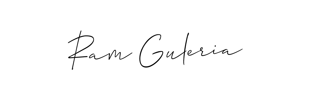 You should practise on your own different ways (Allison_Script) to write your name (Ram Guleria) in signature. don't let someone else do it for you. Ram Guleria signature style 2 images and pictures png