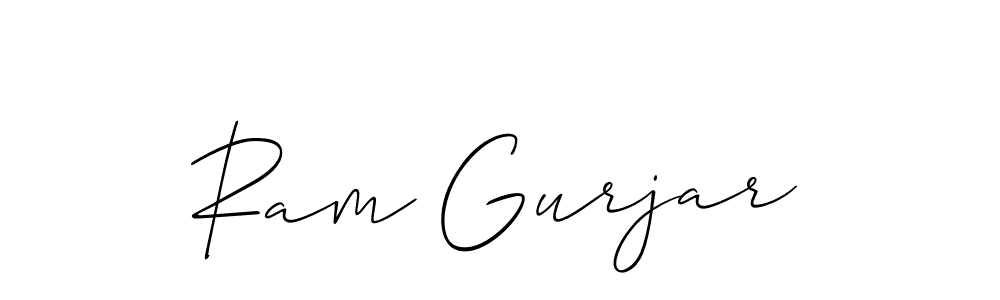 It looks lik you need a new signature style for name Ram Gurjar. Design unique handwritten (Allison_Script) signature with our free signature maker in just a few clicks. Ram Gurjar signature style 2 images and pictures png