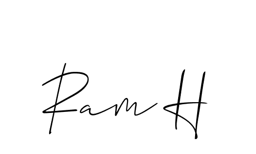 Create a beautiful signature design for name Ram H. With this signature (Allison_Script) fonts, you can make a handwritten signature for free. Ram H signature style 2 images and pictures png