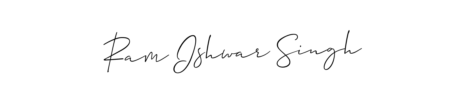 Create a beautiful signature design for name Ram Ishwar Singh. With this signature (Allison_Script) fonts, you can make a handwritten signature for free. Ram Ishwar Singh signature style 2 images and pictures png