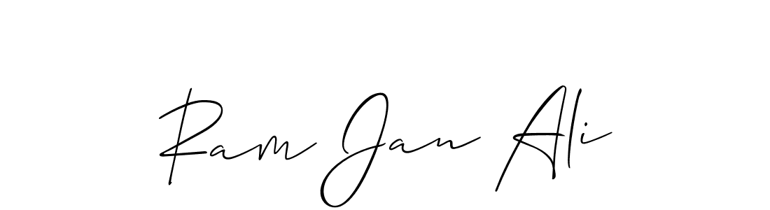 Use a signature maker to create a handwritten signature online. With this signature software, you can design (Allison_Script) your own signature for name Ram Jan Ali. Ram Jan Ali signature style 2 images and pictures png