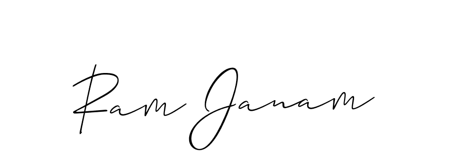 Make a beautiful signature design for name Ram Janam. With this signature (Allison_Script) style, you can create a handwritten signature for free. Ram Janam signature style 2 images and pictures png