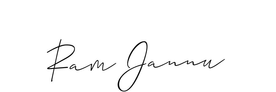 Make a beautiful signature design for name Ram Jannu. With this signature (Allison_Script) style, you can create a handwritten signature for free. Ram Jannu signature style 2 images and pictures png