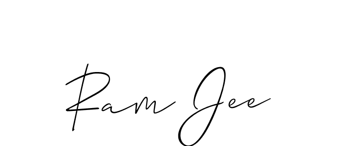 You should practise on your own different ways (Allison_Script) to write your name (Ram Jee) in signature. don't let someone else do it for you. Ram Jee signature style 2 images and pictures png