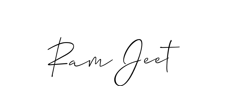 Make a beautiful signature design for name Ram Jeet. With this signature (Allison_Script) style, you can create a handwritten signature for free. Ram Jeet signature style 2 images and pictures png