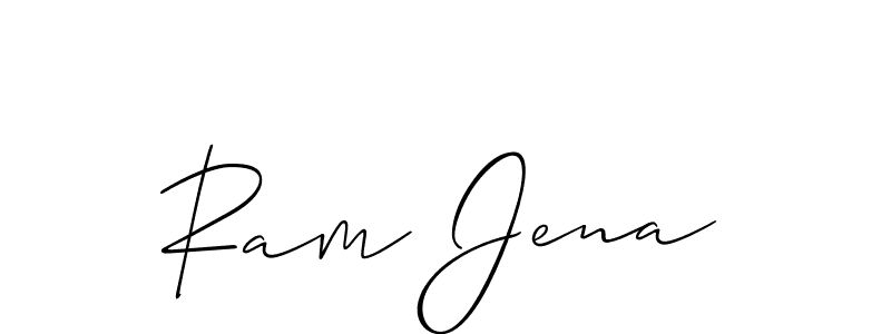Use a signature maker to create a handwritten signature online. With this signature software, you can design (Allison_Script) your own signature for name Ram Jena. Ram Jena signature style 2 images and pictures png