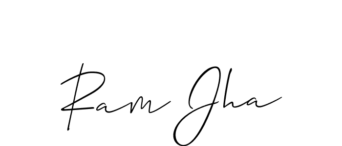 Also we have Ram Jha name is the best signature style. Create professional handwritten signature collection using Allison_Script autograph style. Ram Jha signature style 2 images and pictures png