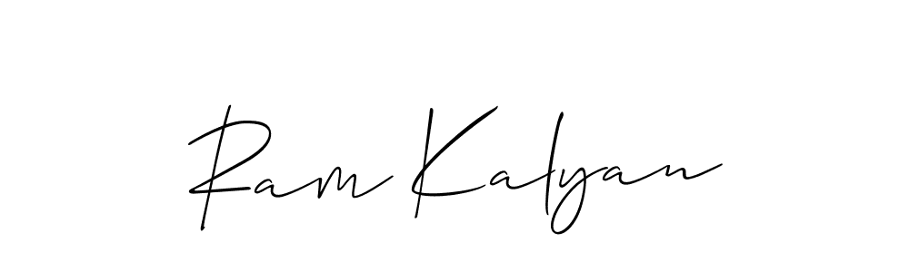 Allison_Script is a professional signature style that is perfect for those who want to add a touch of class to their signature. It is also a great choice for those who want to make their signature more unique. Get Ram Kalyan name to fancy signature for free. Ram Kalyan signature style 2 images and pictures png