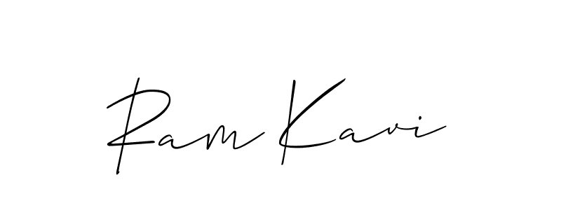 Also we have Ram Kavi name is the best signature style. Create professional handwritten signature collection using Allison_Script autograph style. Ram Kavi signature style 2 images and pictures png