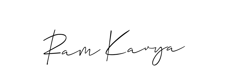 Create a beautiful signature design for name Ram Kavya. With this signature (Allison_Script) fonts, you can make a handwritten signature for free. Ram Kavya signature style 2 images and pictures png